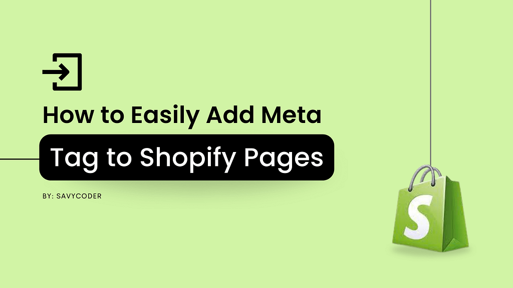 add meta tag to shopify store pages