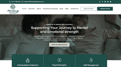 Psychiatry business website portfolio