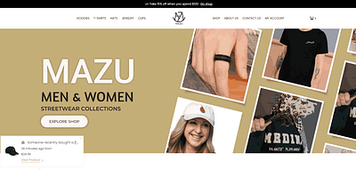 mazu website portfolio - savycoder